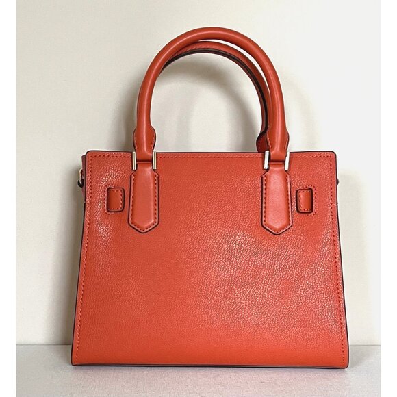 New Michael Kors Hamilton Small Leather Satchel Red Clay - Picture 6 of 7